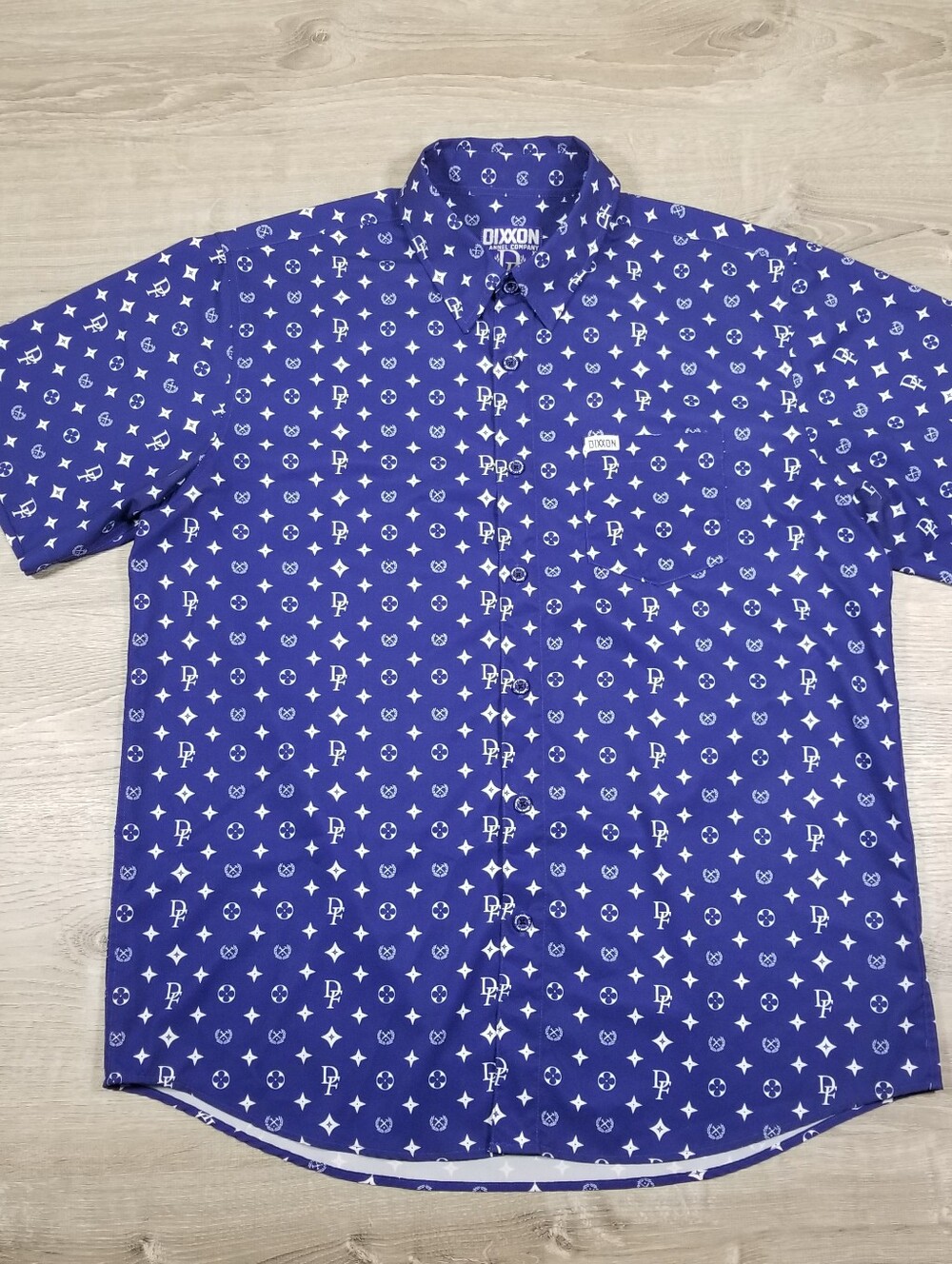 Dixxon Flannel Company The Bougie Royal Blue/White Button Up Shirt Mens XL